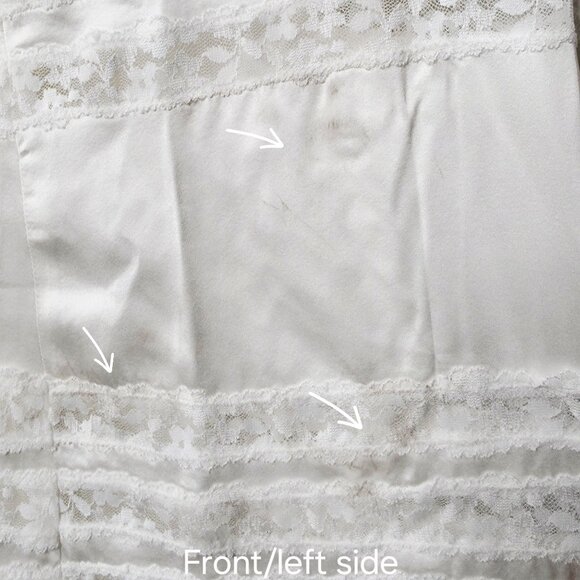 House of CB Eviana Ivory Real Silk Lace Puff Sleeve Maxi Dress - Picture 12 of 17